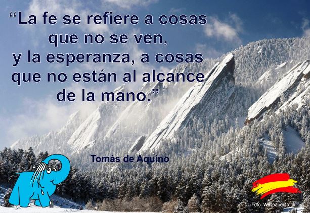 La fe se refiere a cosas que no se ven, y la esperanza, a cosas que no están al alcance de la mano.